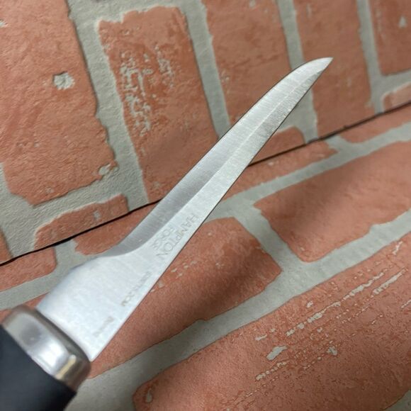 Hampton Forge Epicure 6” Boning Knife Black Soft Grip Handles Superior Steel EUC - Picture 9 of 11